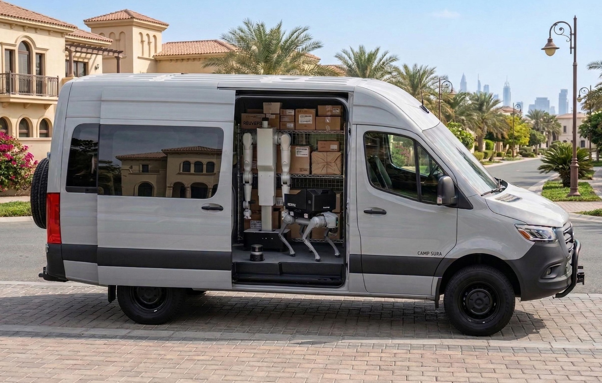 DarkHaul autonomous delivery robot in Dubai